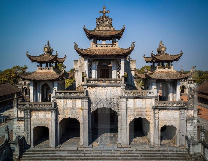 Techo de la catedral Phat Diem Ninh Binh - Authentik VIetnam